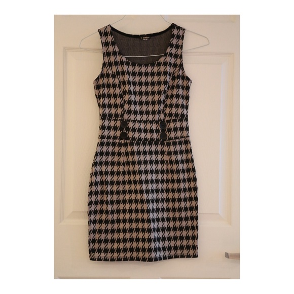 Cotton Stretch Houndstooth Dress - Picture 1 of 1